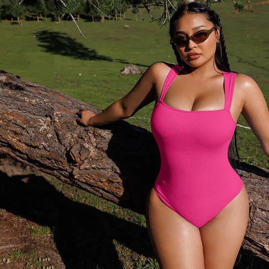 Lissé™ Soft Ribbed Square-Neck Bodysuit