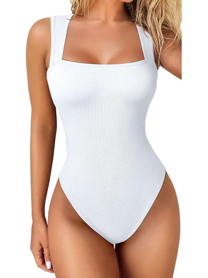 Lissé™ Soft Ribbed Square-Neck Bodysuit